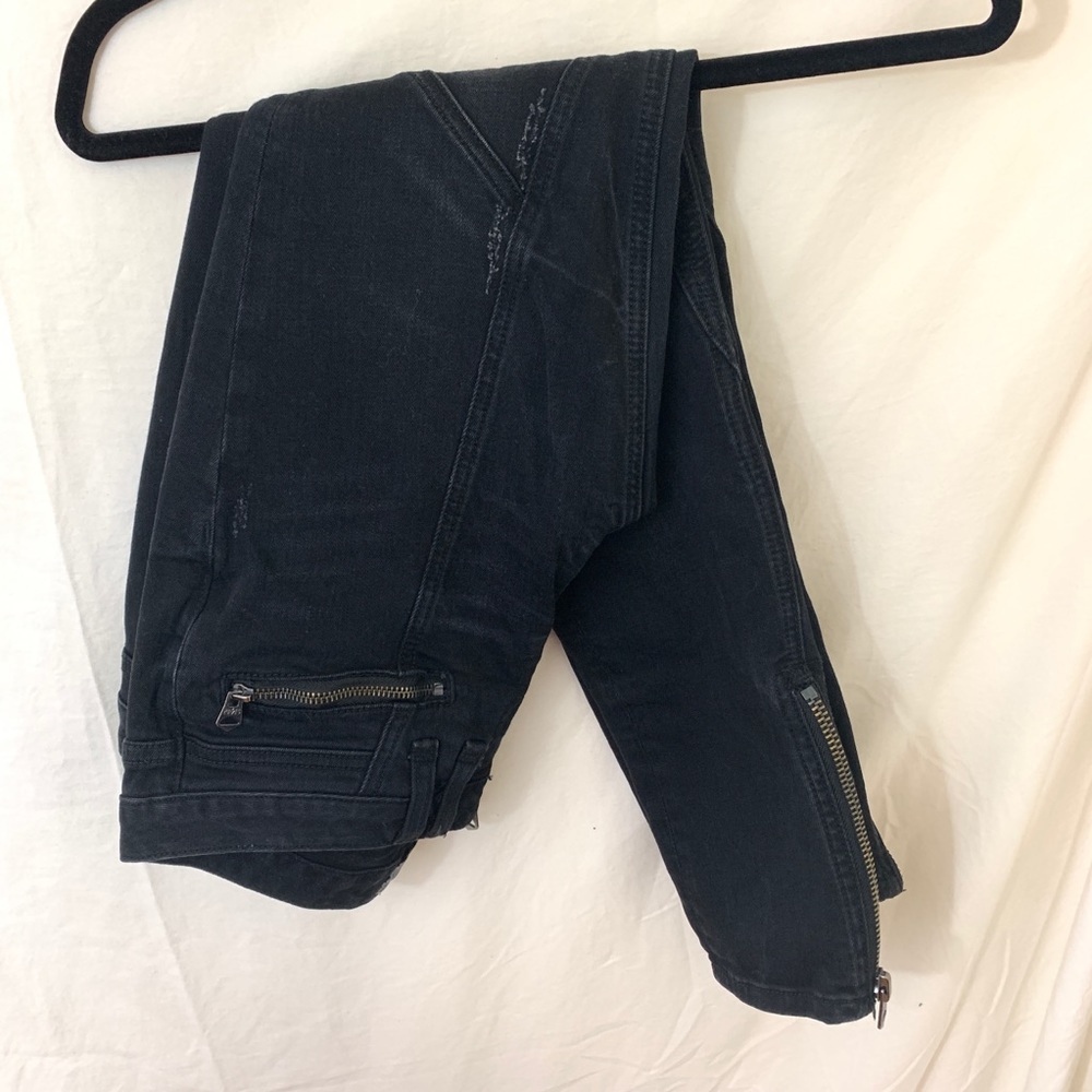 EXPRESS BEROCK Black Denim Zip Legging Jeans 8